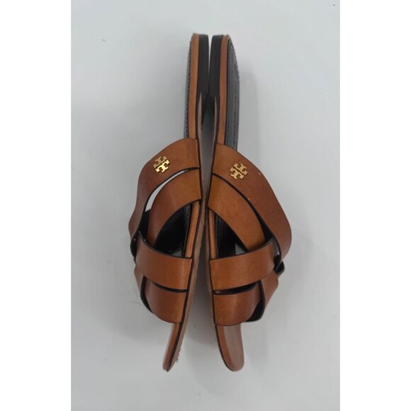 Tory Burch Brown City Slide Leather Slip-On Sandals Size 9M - Picture 8 of 11